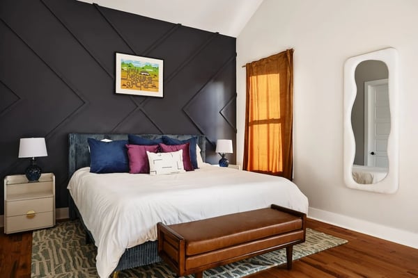 Bedroom Two showing the king bed and daybed