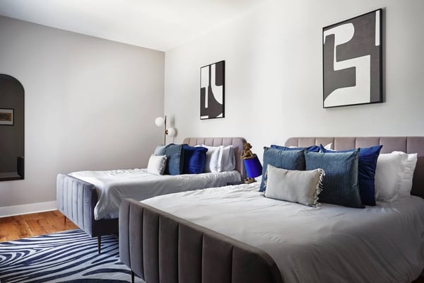Bedroom Three showing both queen beds